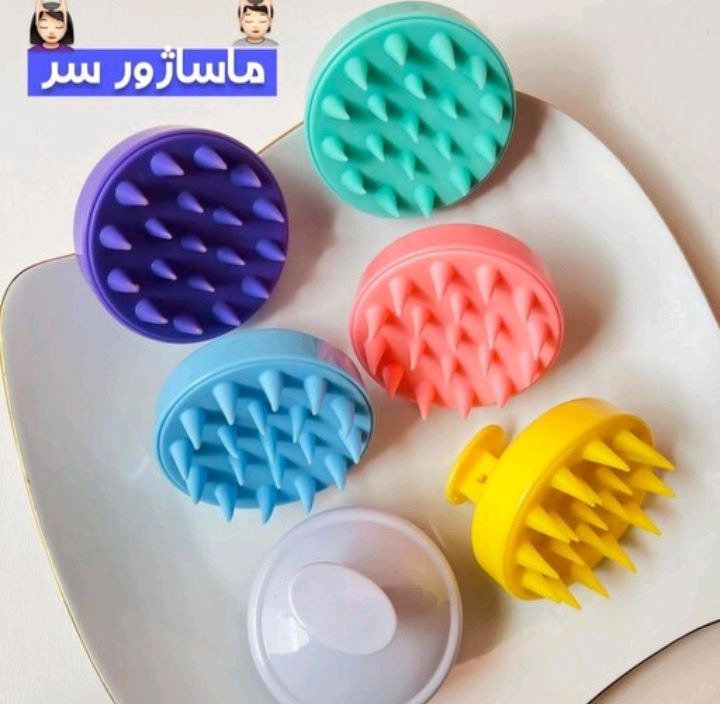 سرشور سیلیکونی مناسب شستشو و اسکراب کف سر